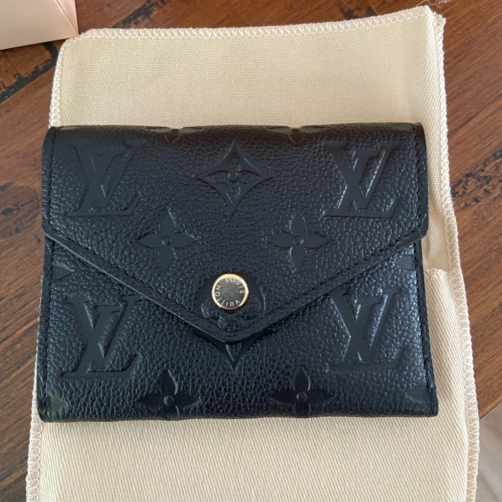 Louis Vuitton Victorine Black Embossed Monogram Wallet